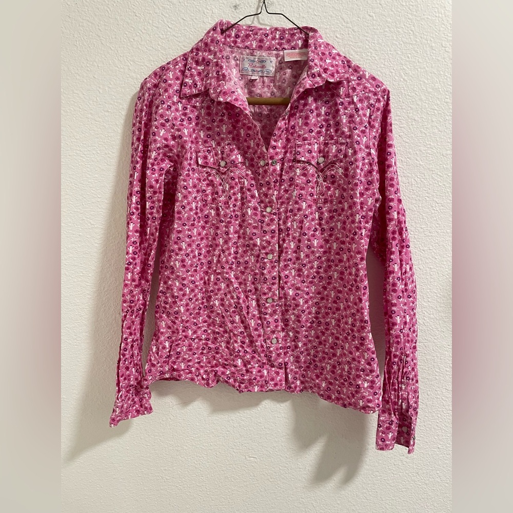 Panhandle cowgirl rodeo western Button-Up pearl snap Shirt
